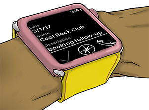 smart watch with contact action