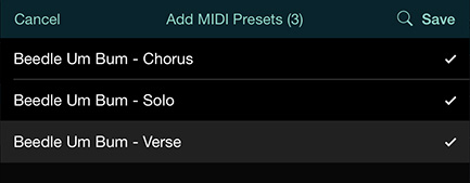 choose presets