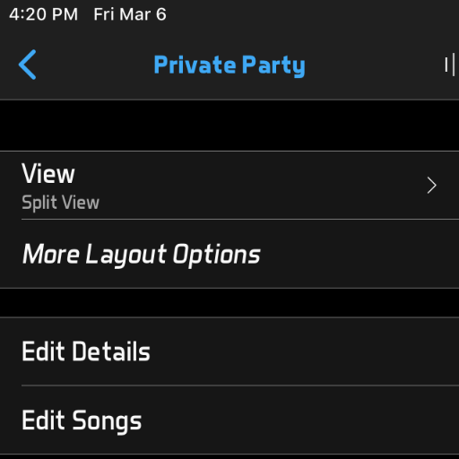 layouts view button